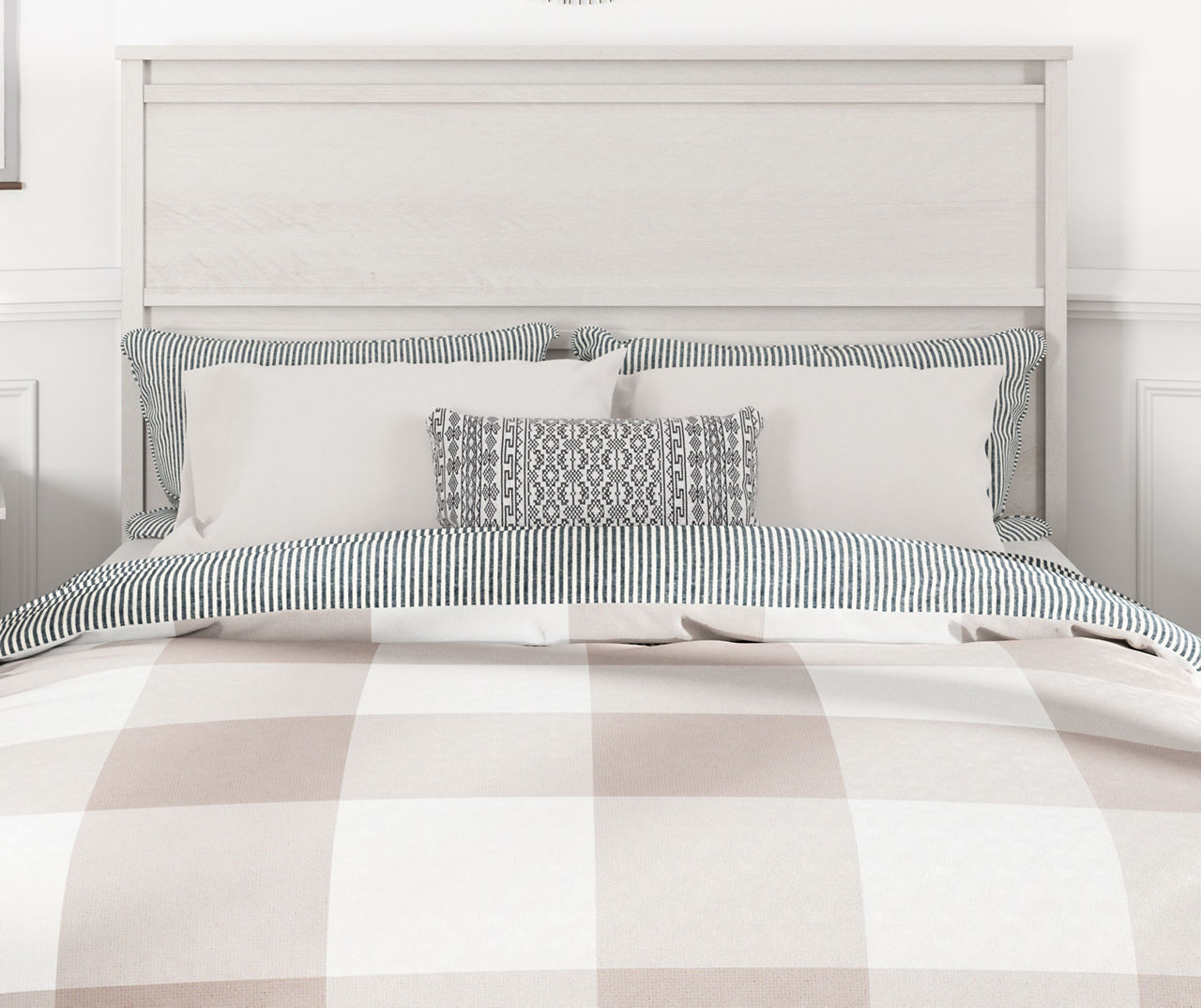 Ameriwood Duncan Ivory Oak Queen Headboard Big Lots