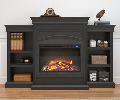 Shoreleaf Mantel Fireplace, Black