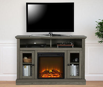 47" Grandcastle Rustic Gray Electric Fireplace Console