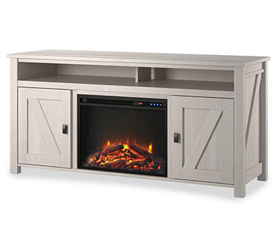 Farmington Electric Fireplace TV Console for TVs up to 60", Ivory Oak