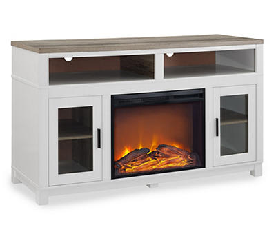 Bridgeport Electric Fireplace TV Stand for TVs up to 60", White