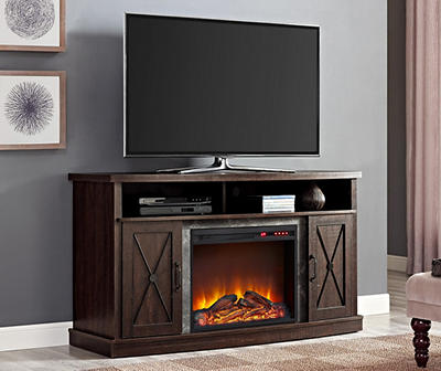 Crawford Electric Fireplace TV Stand for TVs up to 60", Espresso