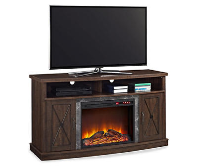 Crawford Electric Fireplace TV Stand for TVs up to 60", Espresso