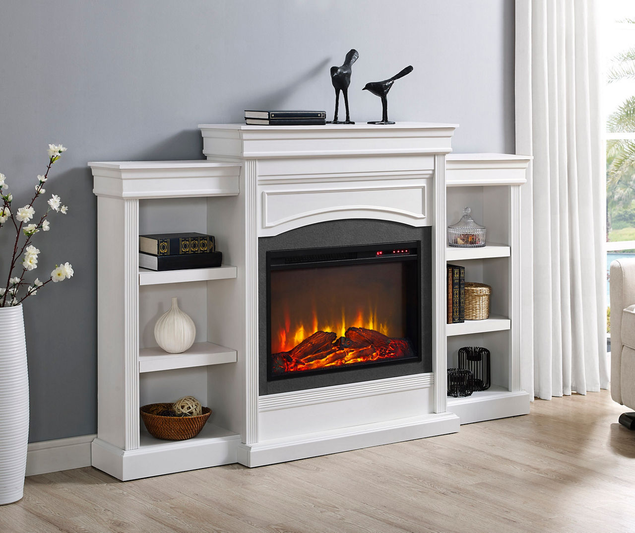 Big lots fireplaces deals gray