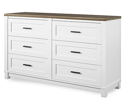 Alameda White 6-Drawer Dresser