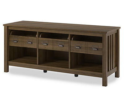Deveronne TV Stand for TVs up to 64", Brown Oak