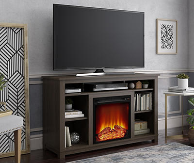 Clairfield Fireplace TV Stand for TVs up to 55", Weathered Oak