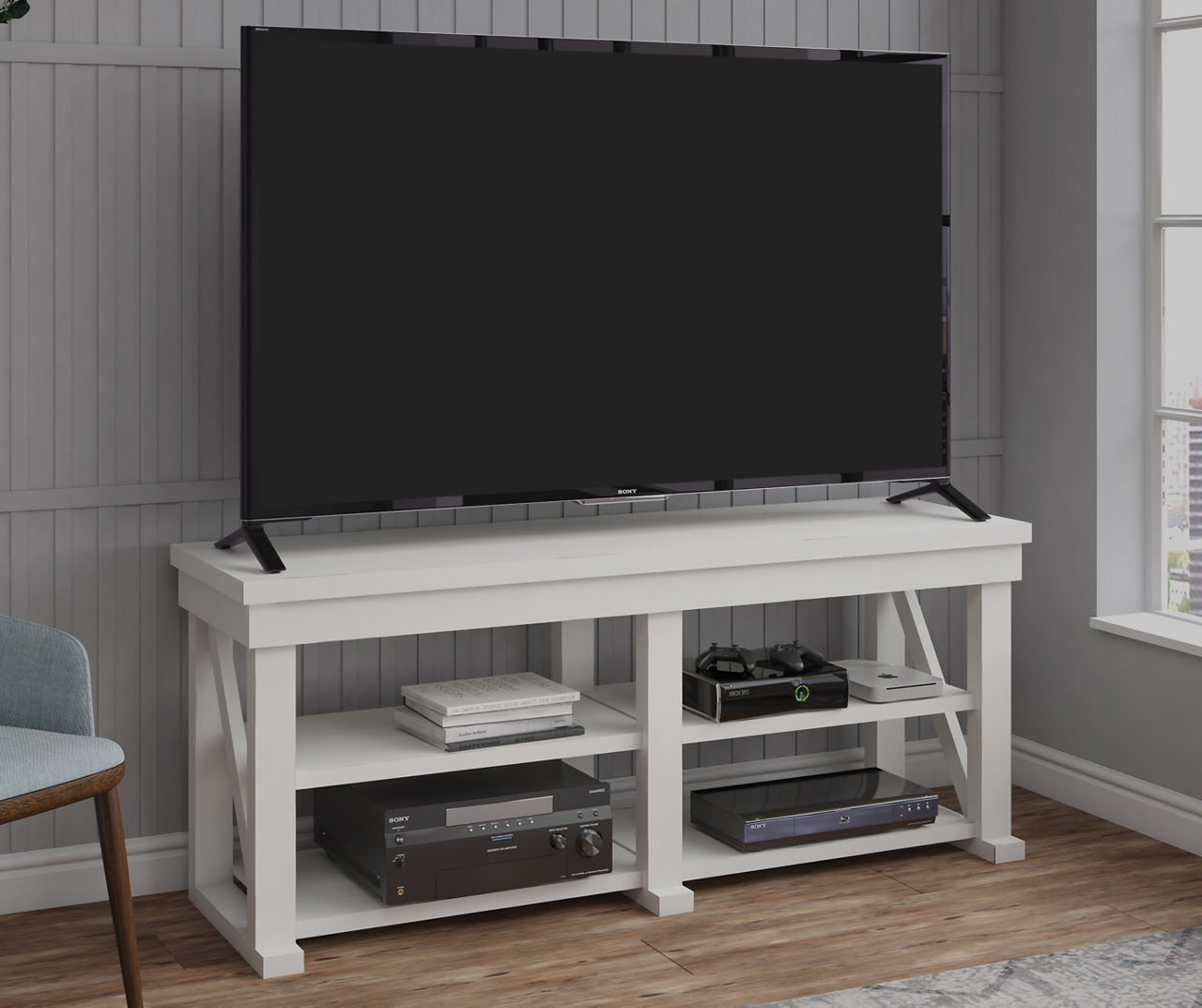 Stockton White TV Stand