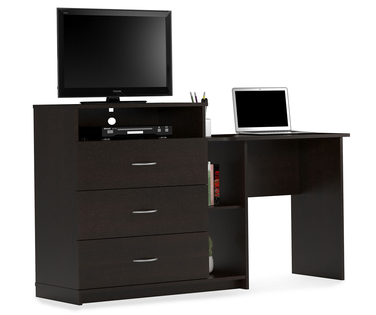 Chevil Espresso Media Dresser & Desk
