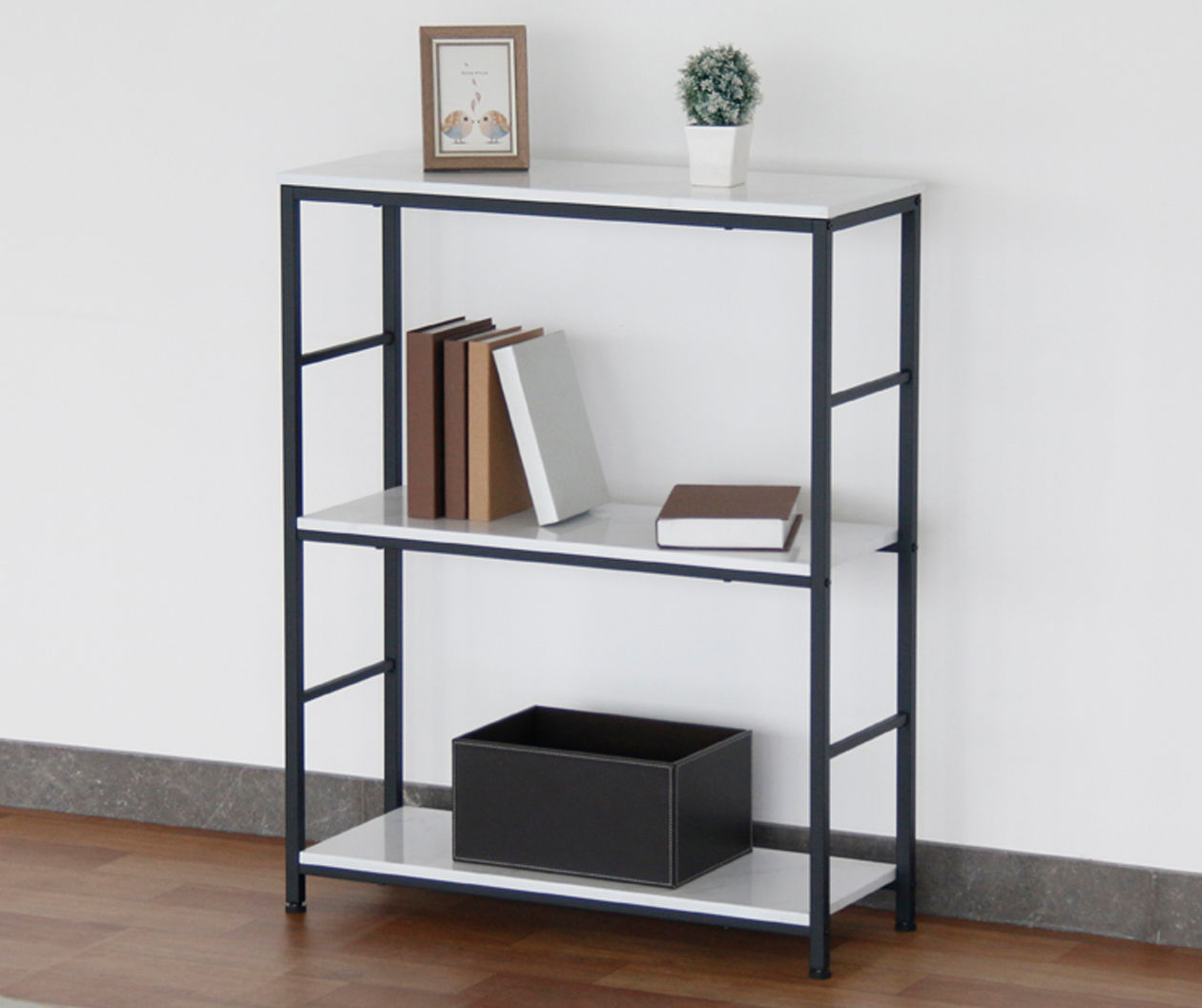 3 Tier Bookshelf,, 3 Tier Bookcase, Small Bookshelf Short Bookshelf 3 Shelf  Bookshelf, Vintage Standing Metal Frame Book Shelves - Yahoo Shopping