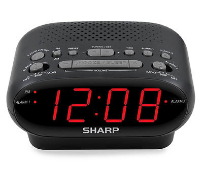 LED Digital Display Alarm Clock with AM/FM Radio