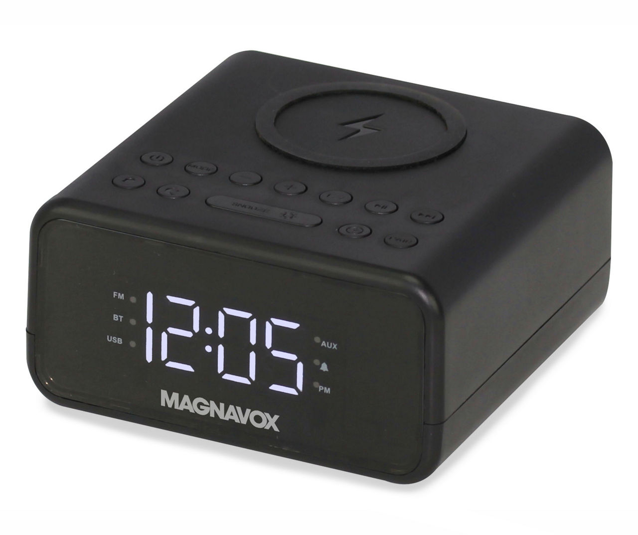 Magnavox Bluetooth Alarm Clock with Wireless Charging Pad | Big Lots