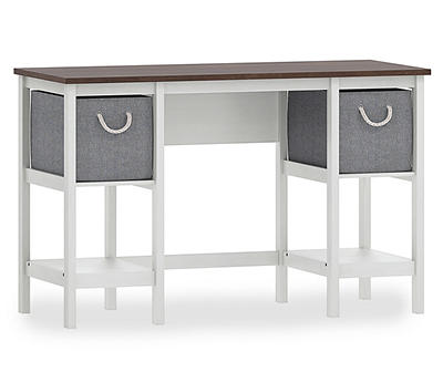 Desk with Fabric Drawers