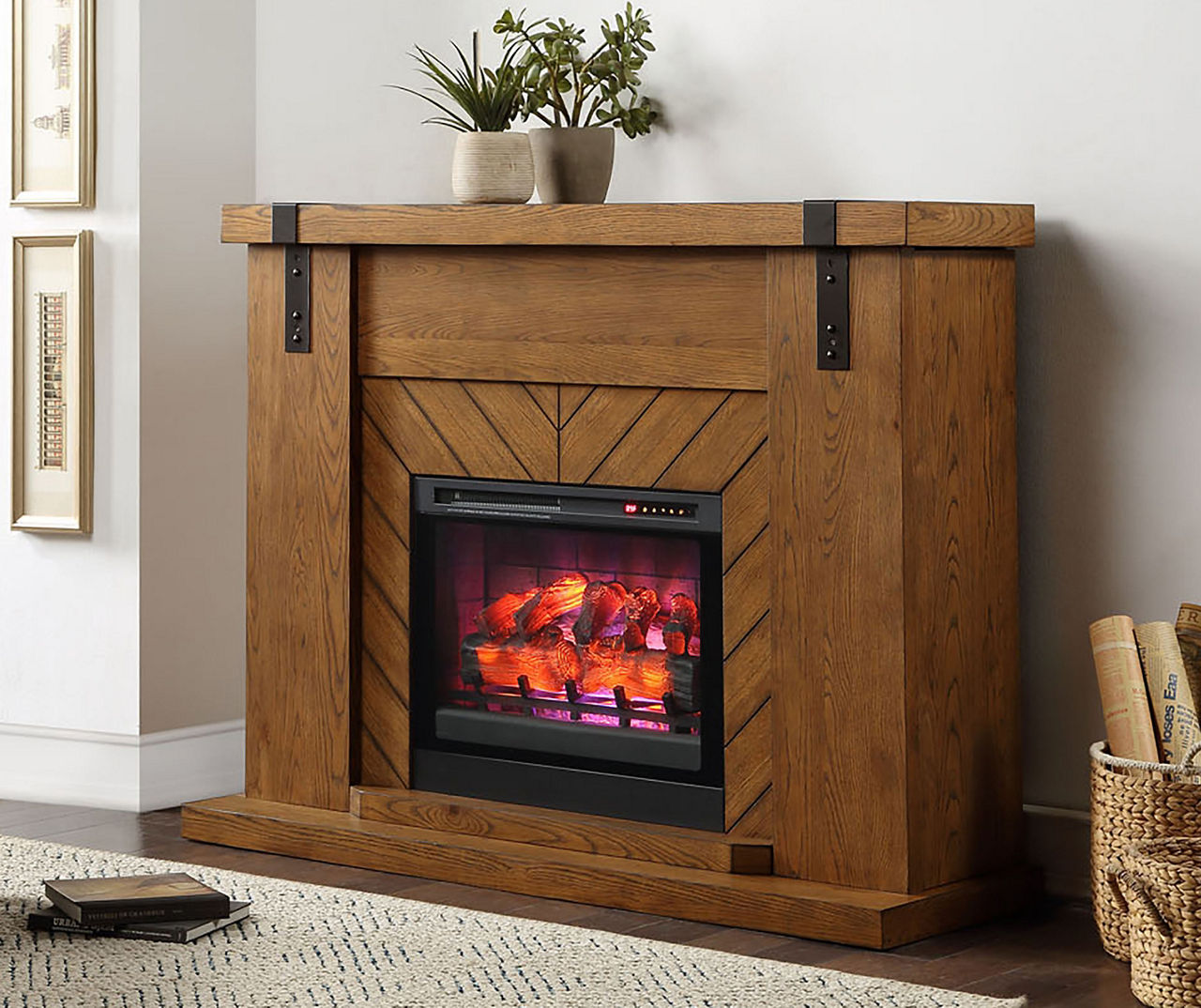 Big lots console deals fireplace