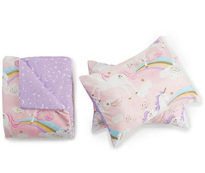 Pink Unicorn 3-Piece Twin/Full Comforter Set