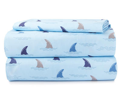 Blue Shark Twin 3-Piece Sheet Set