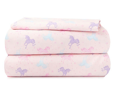 Pink Unicorn Twin 3-Piece Sheet Set
