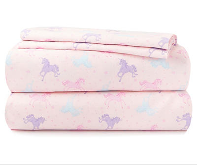 Pink Unicorn Full 4-Piece Sheet Set