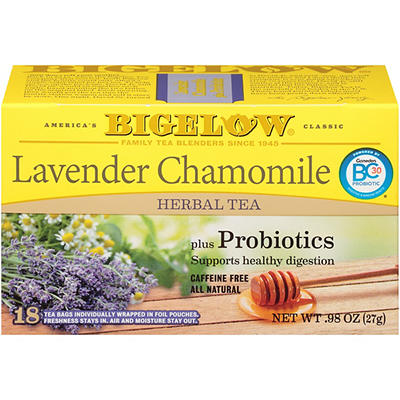 Lavender Chamomile Herbal Tea with Probiotics, 18-Pack