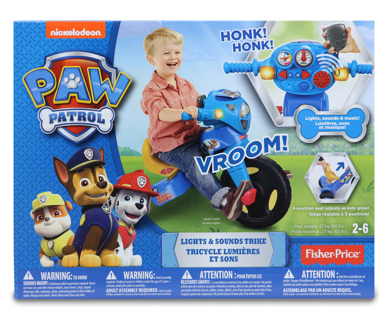 Paw patrol lights and sounds trike walmart best sale