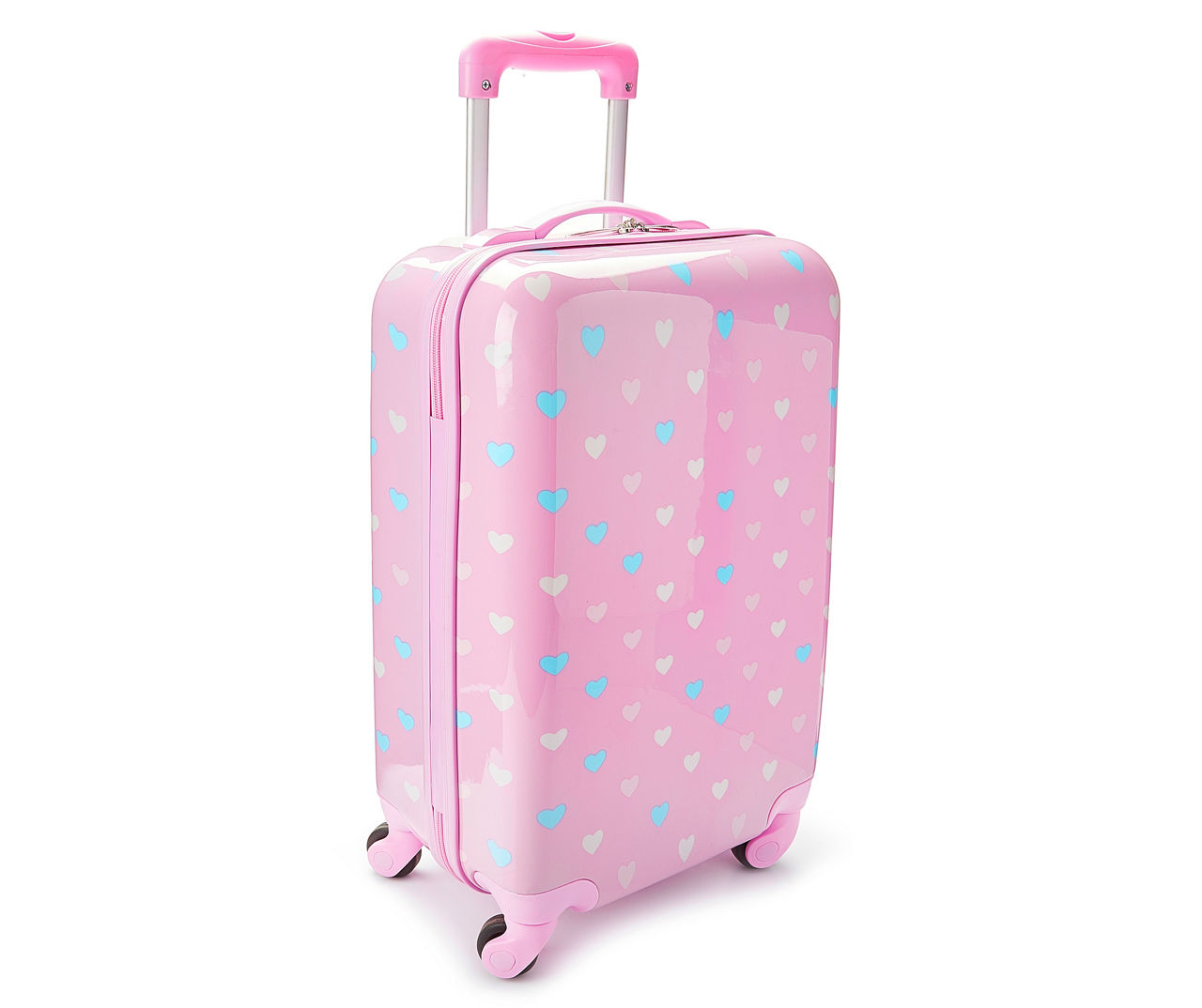 Pink Hearts Hard Shell Spinner Luggage Case