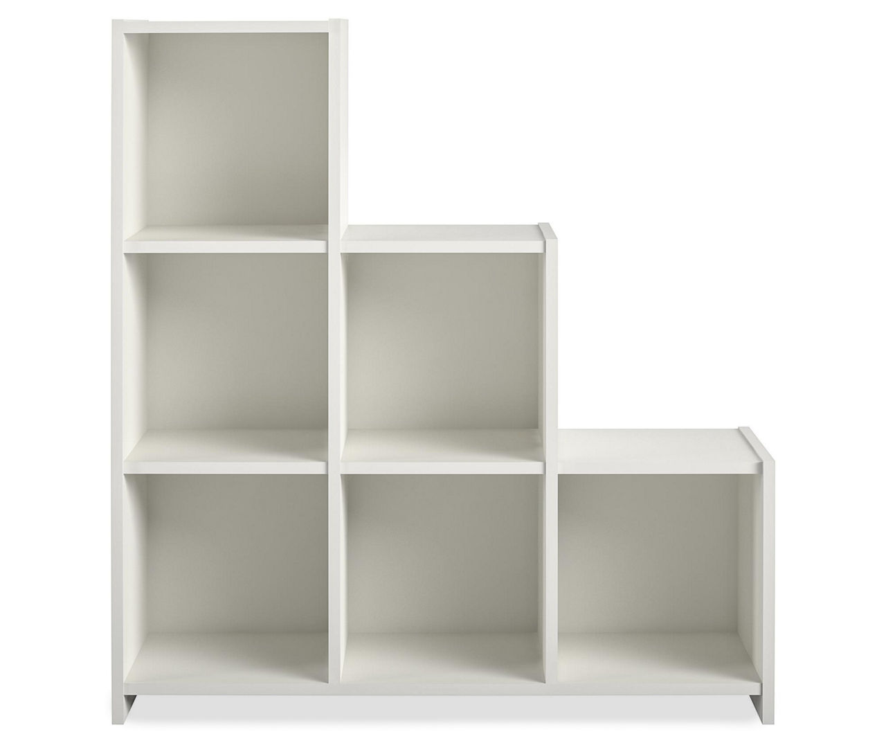 System Build White Stairstep 6 Cube Storage Organizer Big Lots