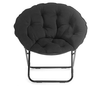 Black Jersey Folding Saucer Chair