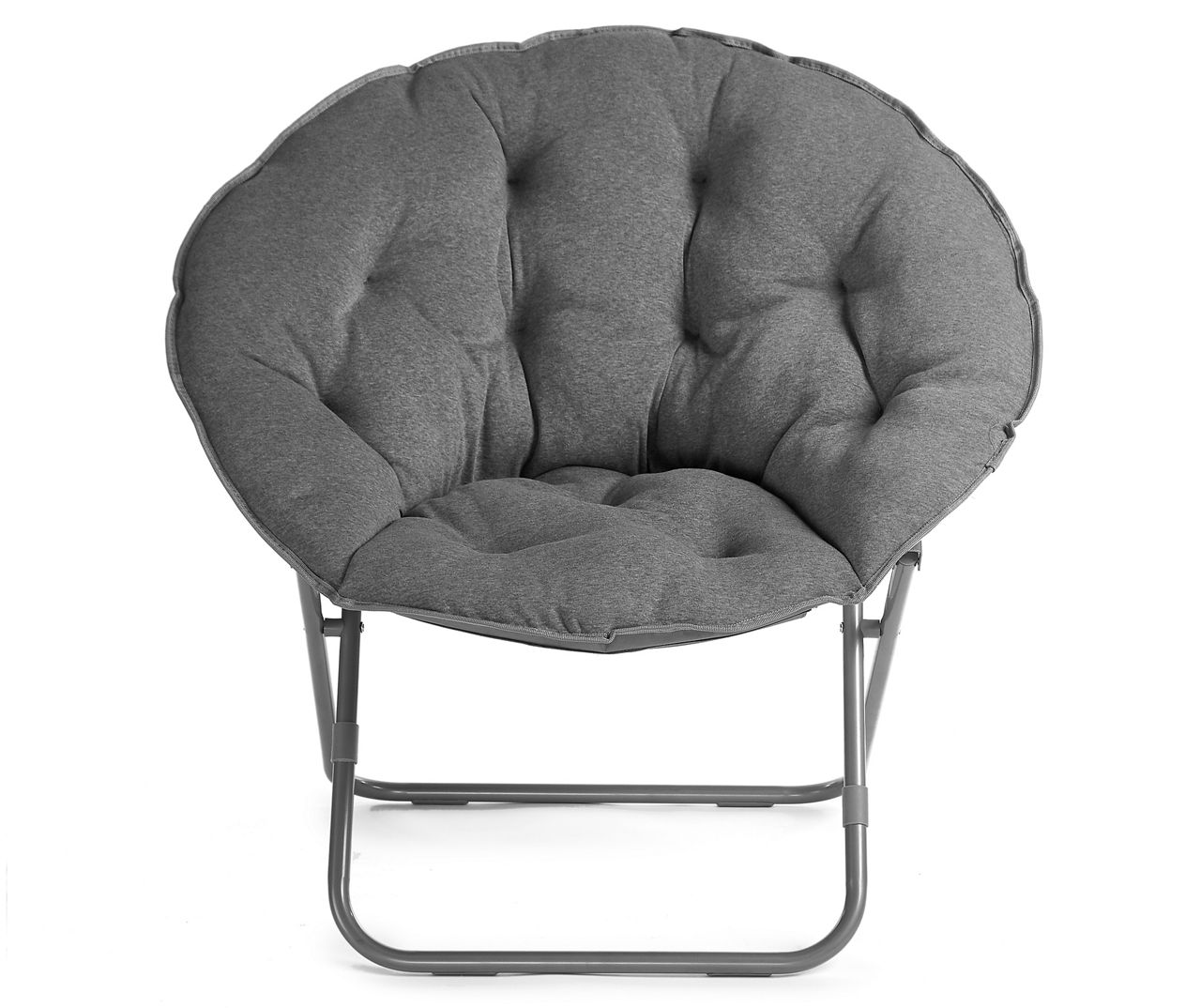 Just Home Gray Jersey Folding Saucer Chair Big Lots