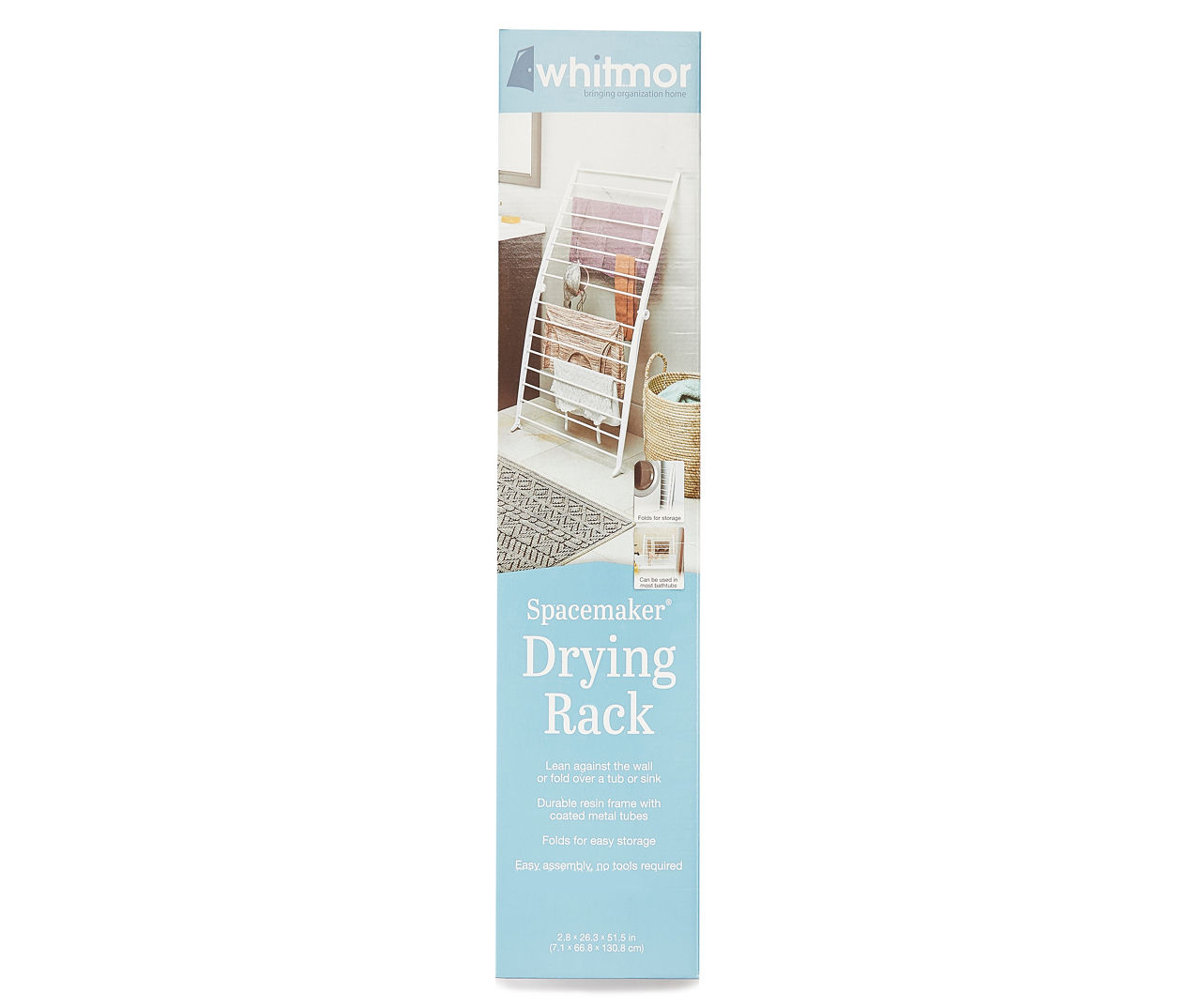 Whitmor Spacemaker Drying Rack, White