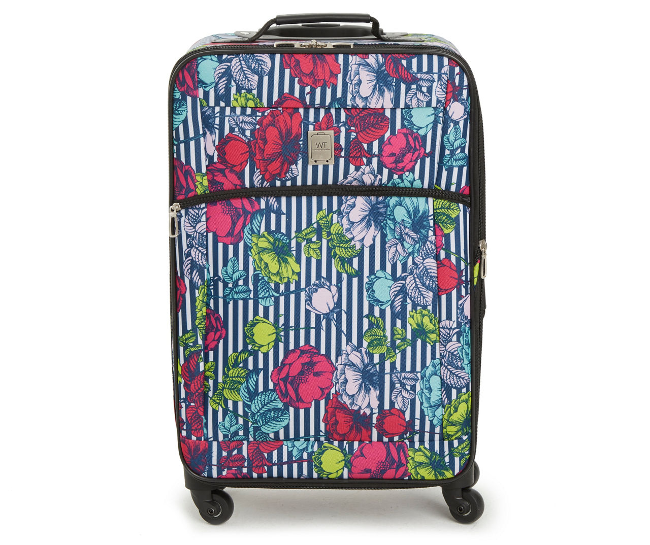 Floral cheap spinner luggage