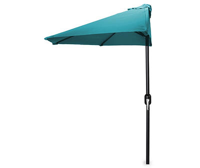 Aruba Blue Half-Round Market Patio Umbrella