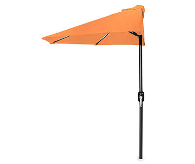 Orange Half-Round Market Patio Umbrella