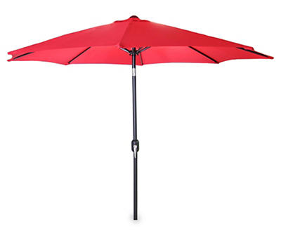 9' Red Tilt Market Patio Umbrella