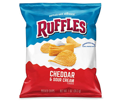 Ruffles Potato Chips Cheddar & Sour Cream Potato Chips 1.0 Oz Bag