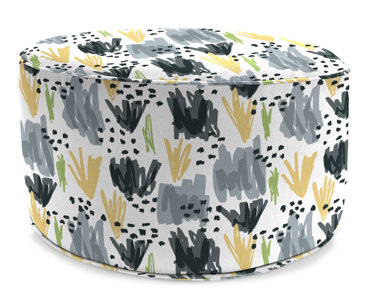 Jordan Manufacturing Jordan Manufacturing 18" Round Outdoor Pouf with Welt Trim Big Lots