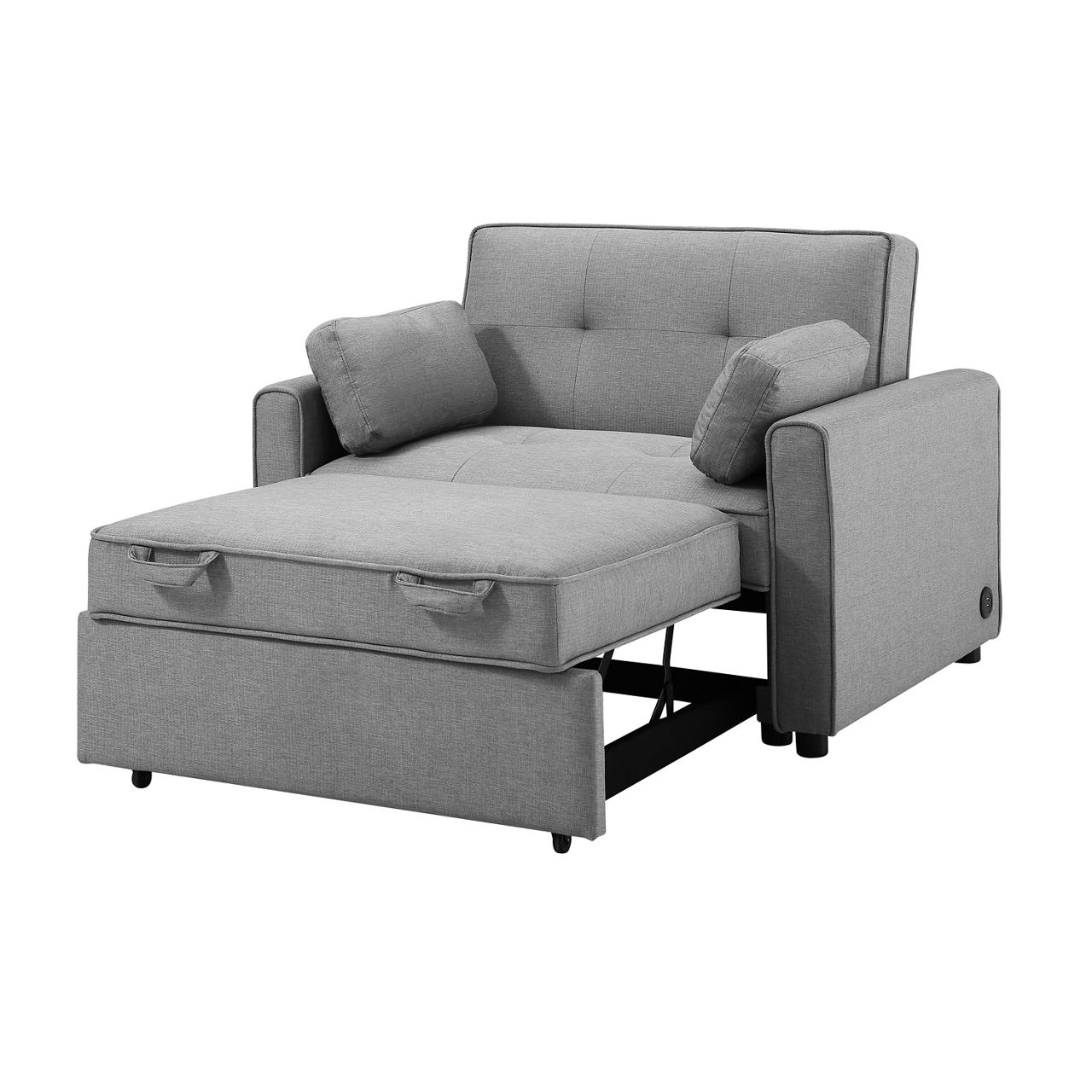 Gray Twin Convertible Sleeper Sofa