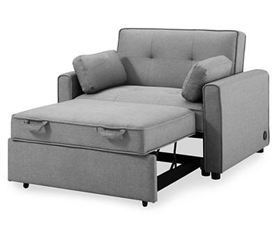 Cambridge Gray Twin Convertible Sleeper Sofa