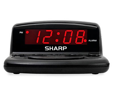 Sharp Digital Alarm Clock with Keyboard Setting Operation