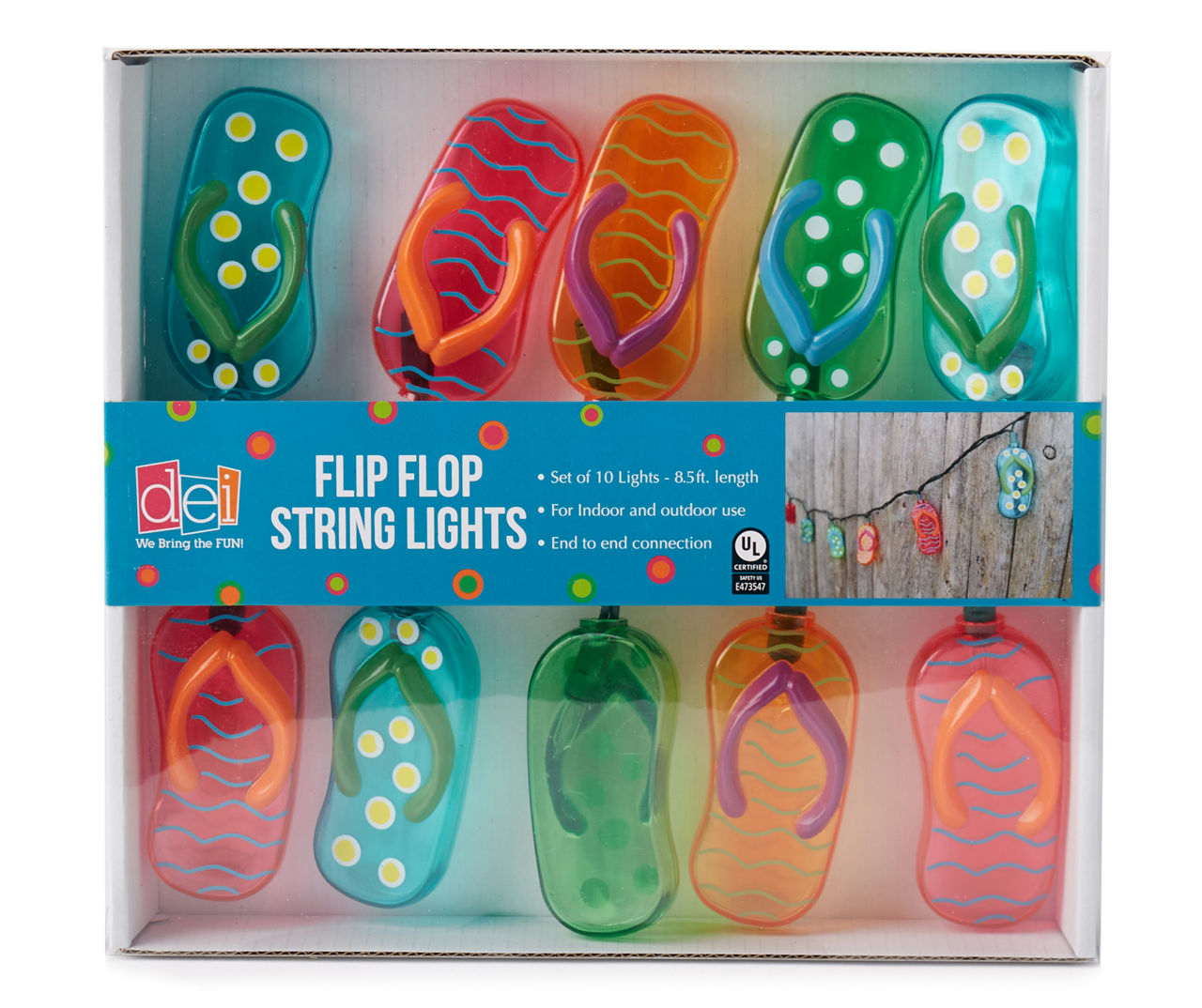Flip Flop String Light Set, 10Lights Big Lots