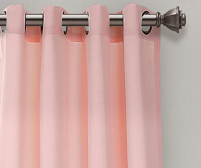 Umbre Fiesta Blush & Gray Ombre Room-Darkening Grommet Curtain Panel Pair, (84