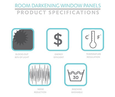Connor Geo Room Darkening Window Curtain Panel Pair