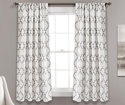 Bellagio Trellis Room-Darkening Rod Pocket Curtain Panel Pair