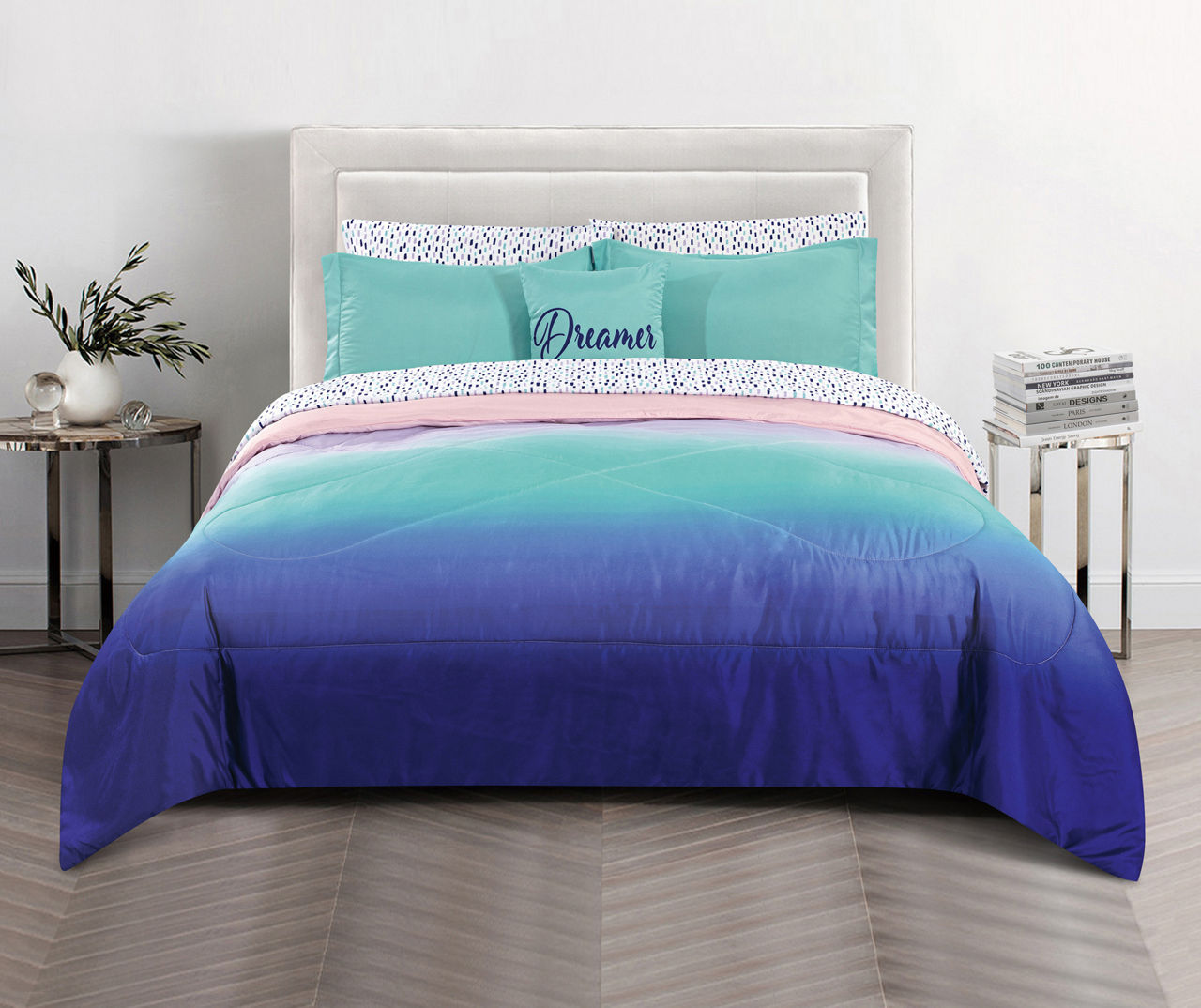 Just Home Just Home Rainbow Ombre Reversible Comforter Set Big Lots