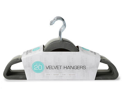 Gray Ombre Velvet Hangers, 20-Pack