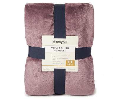 Broyhill Purple Velvet Plush Blanket