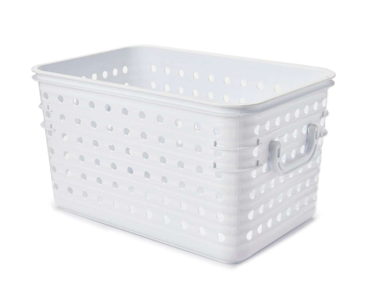 Bright White Dot Storage Basket, (9