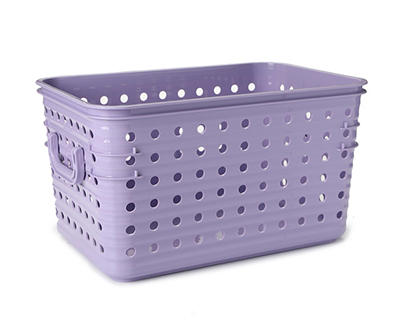 Medium Lilac Dot Storage Basket
