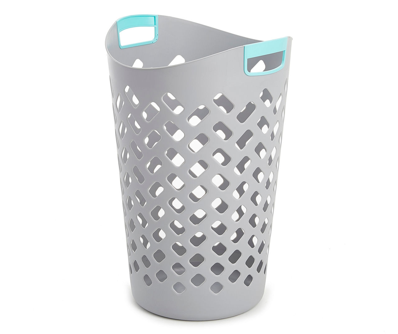 Gray Tall Flex Hamper with Sea Breeze Handles Big Lots