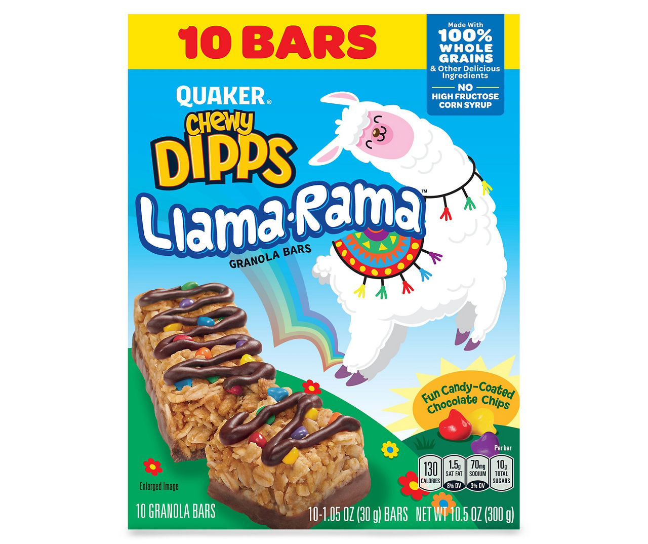 Quaker Quaker Chewy Dipps Granola Bars Llama Rama 1.05 Oz 10 Count ...