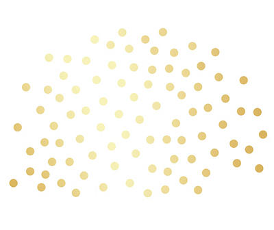 Gold Polka Dot 72-Piece Peel & Stick Wall Decal Kit